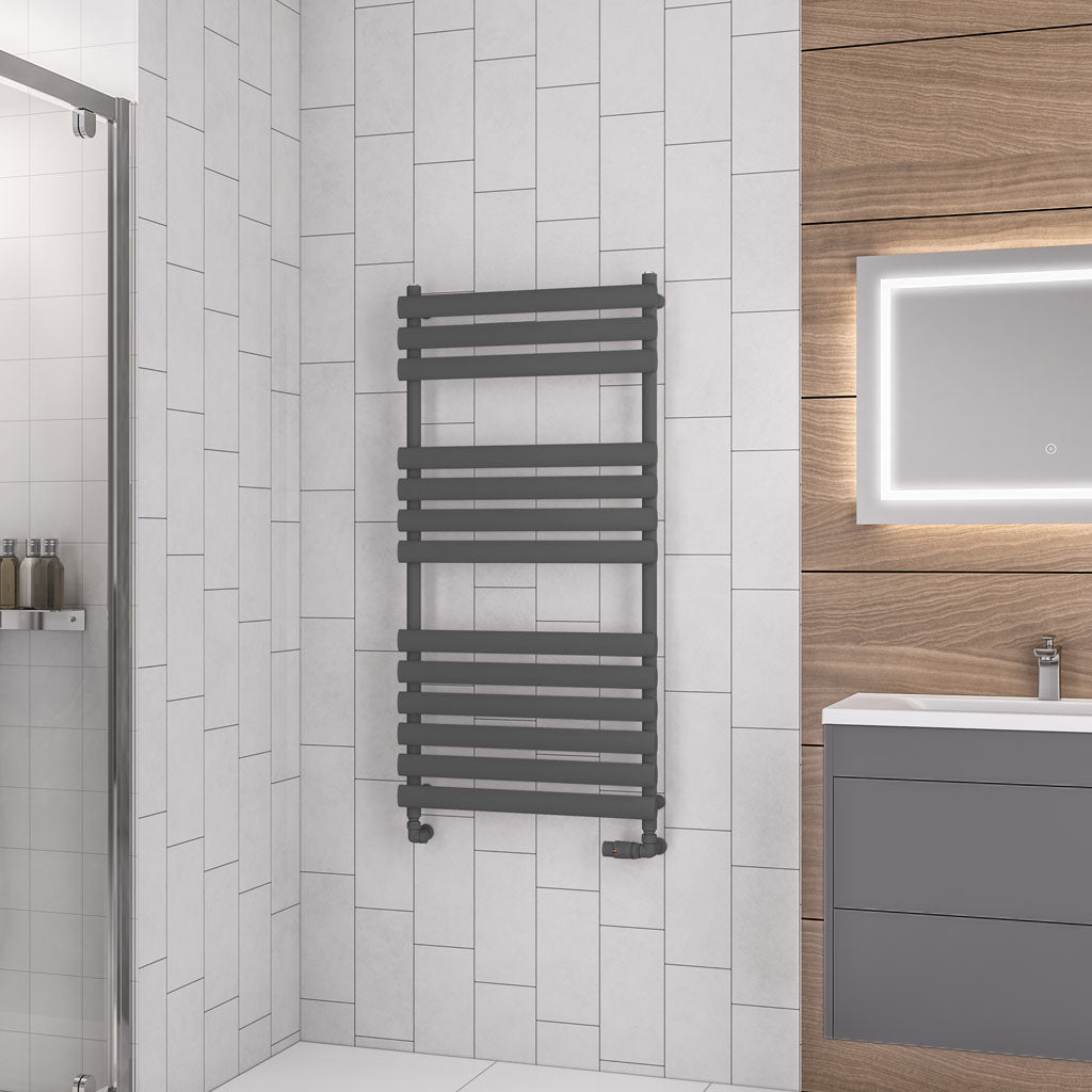 Eastbrook Tunstall Electric Matt Anthracite Designer Towel Rail 1200mm x 600mm 89.0046-ELE
