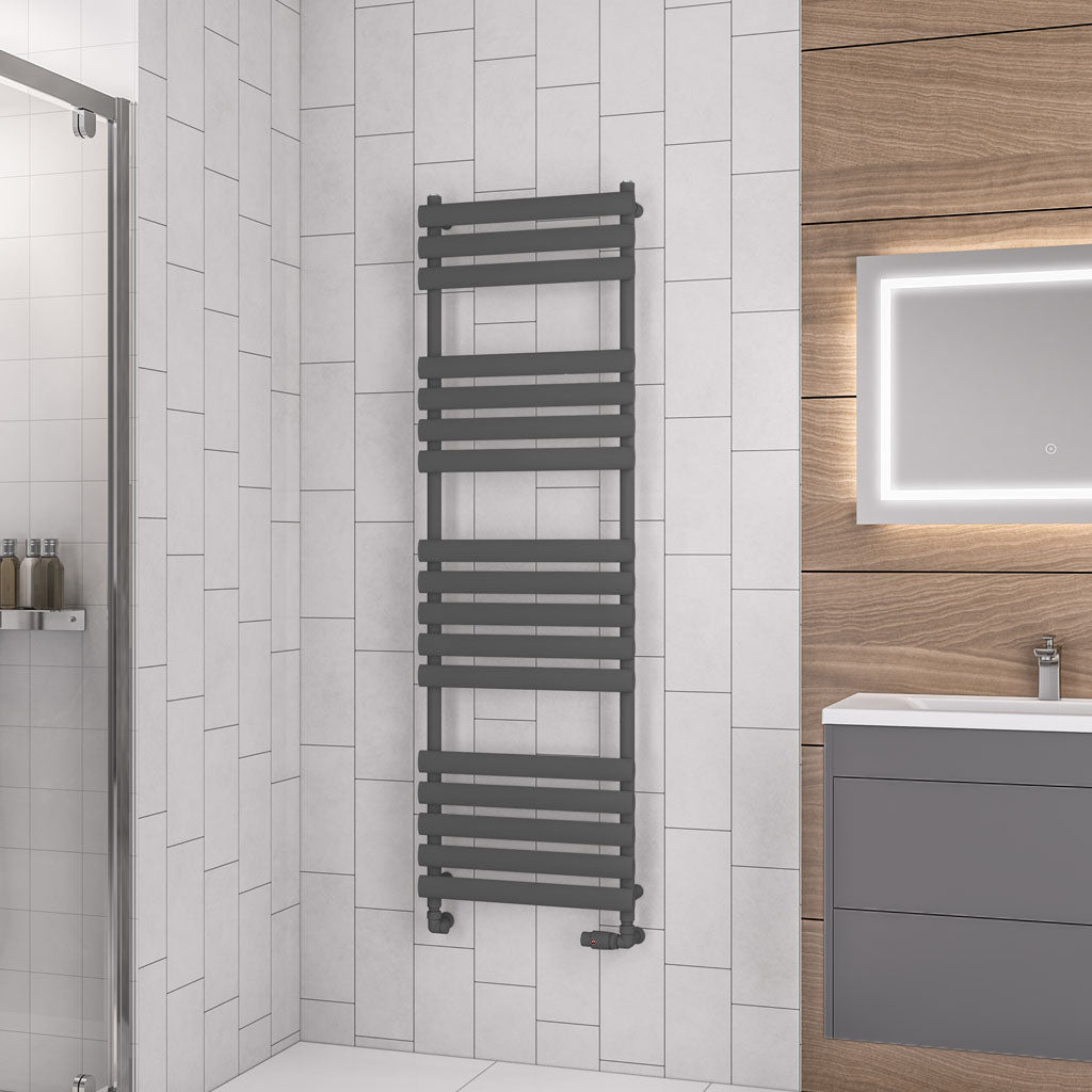 Eastbrook Tunstall Electric Matt Anthracite Designer Towel Rail 1600mm x 500mm 89.0038-ELE