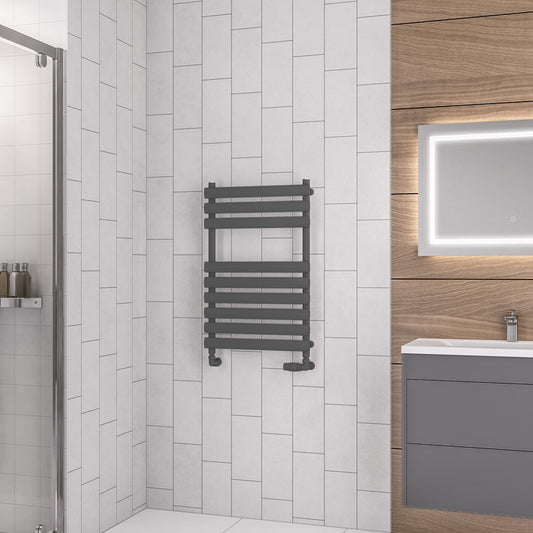 Eastbrook Tunstall Electric Matt Anthracite Designer Towel Rail 800mm x 500mm 89.0030-ELE