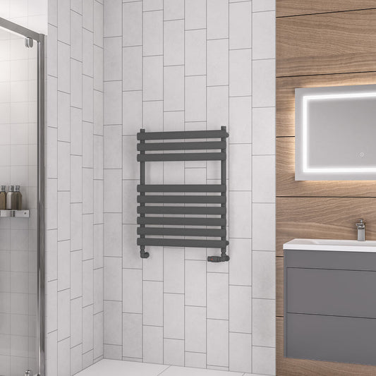 Eastbrook Tunstall Electric Matt Anthracite Designer Towel Rail 800mm x 600mm 89.0042-ELE