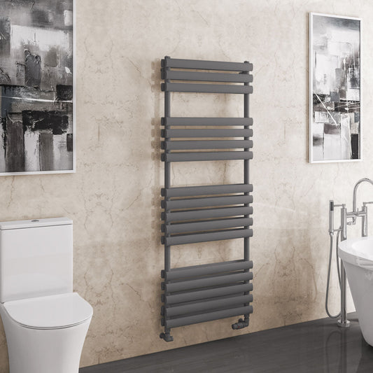 Eastbrook Tunstall Electric Matt Anthracite Double Panel Designer Towel Rail 1600mm x 600mm 81.0166-ELE