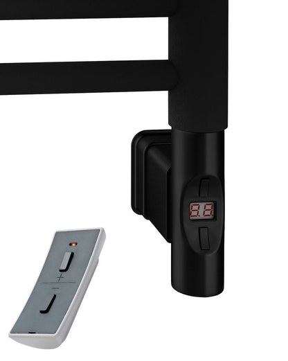 Eastbrook Tunstall Electric Matt Black Designer Towel Rail 800mm x 600mm 89.0043-ELE-8.515