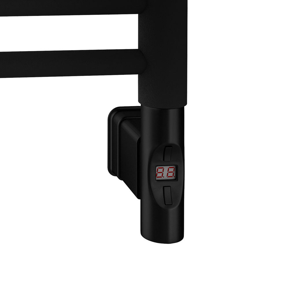 Eastbrook Tunstall Electric Matt Black Double Panel Designer Towel Rail 800mm x 500mm 81.0180-ELE-8.450