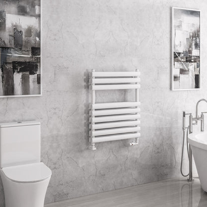 Eastbrook Tunstall Electric Matt White Double Panel Designer Towel Rail 800mm x 600mm 81.0146-ELE