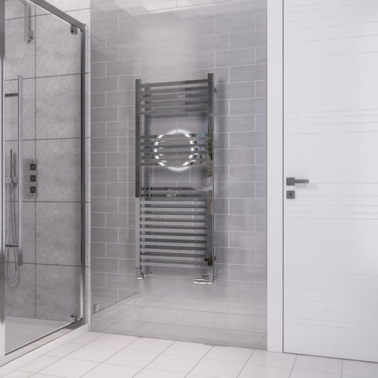 Eastbrook Tuscan Electric Multirail Square Chrome Towel Rail 1200mm x 500mm 89.1667-ELE