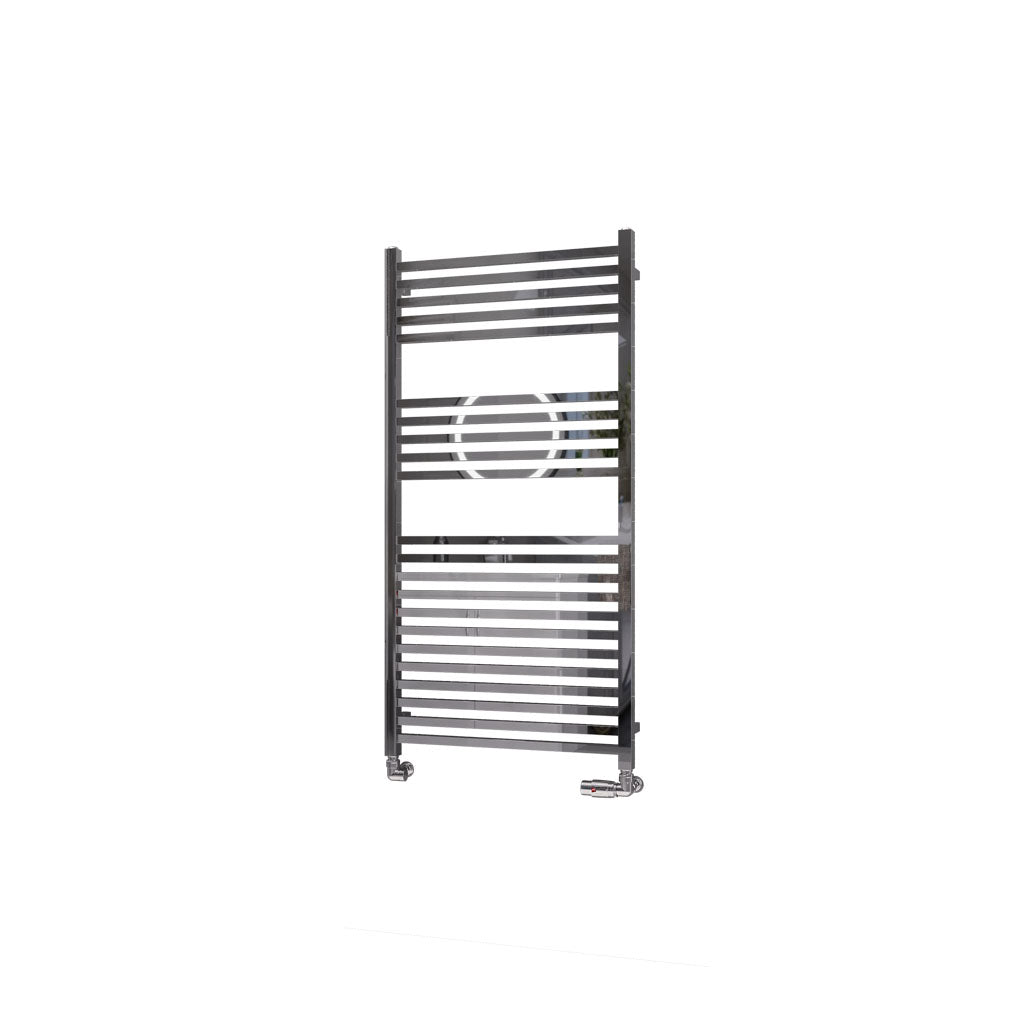 Eastbrook Tuscan Electric Multirail Square Chrome Towel Rail 1200mm x 600mm Cut Out Image 89.1668-ELE