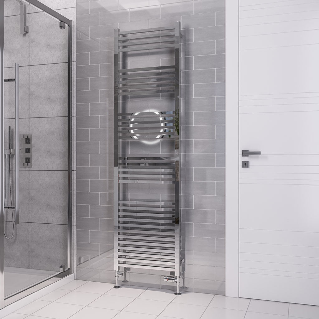 Eastbrook Tuscan Electric Multirail Square Chrome Towel Rail 1800mm x 500mm 89.1669-ELE