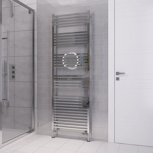 Eastbrook Tuscan Electric Multirail Square Chrome Towel Rail 1800mm x 600mm 89.1670-ELE