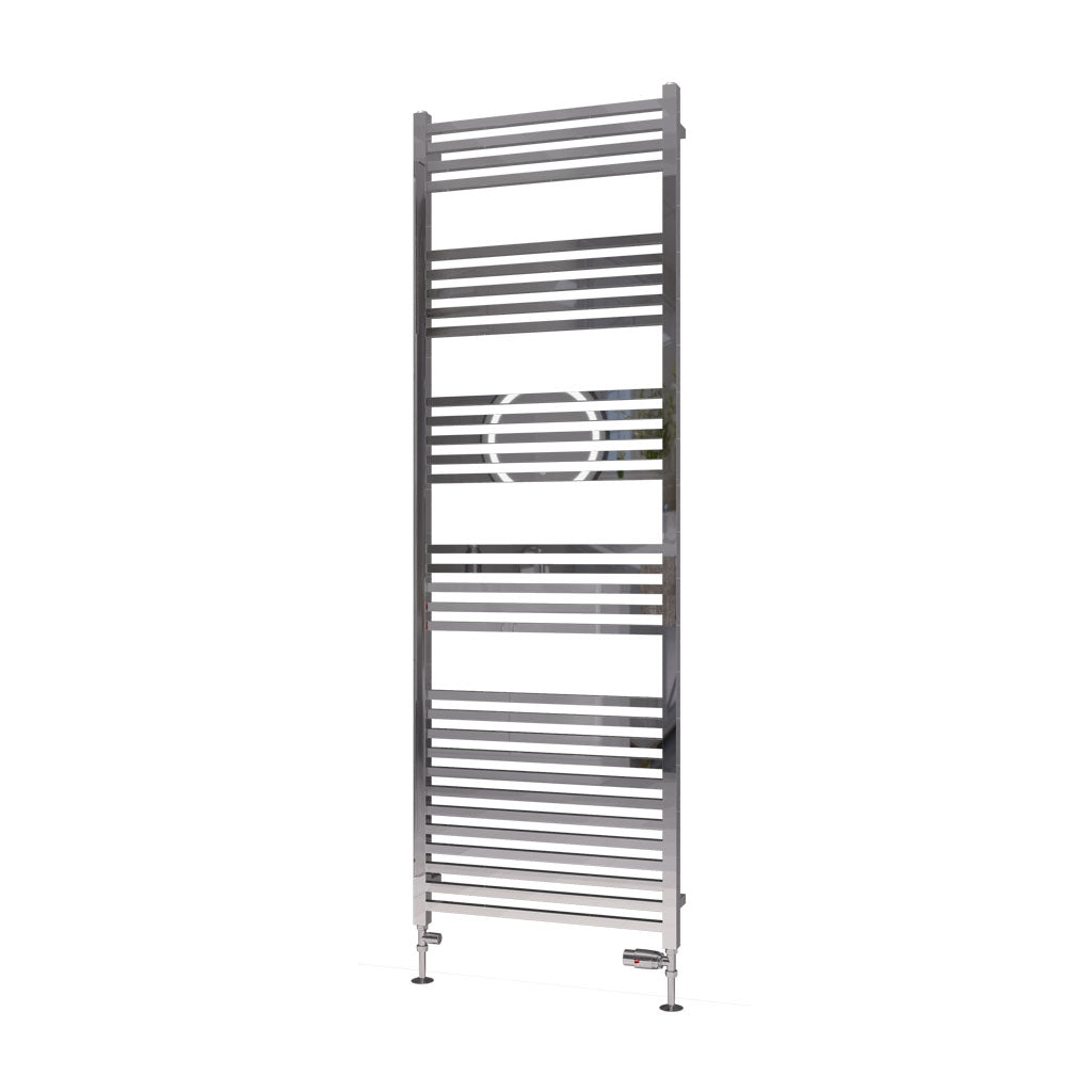 Eastbrook Tuscan Electric Multirail Square Chrome Towel Rail 1800mm x 600mm Cut Out Image 89.1670-ELE