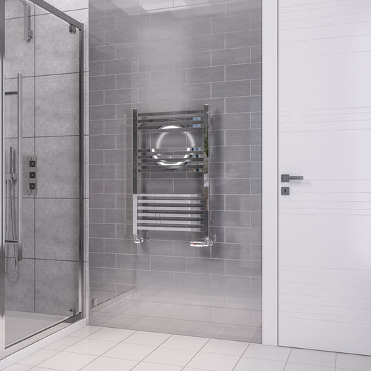 Eastbrook Tuscan Electric Multirail Square Chrome Towel Rail 800mm x 500mm 89.1665-ELE