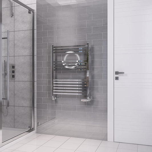 Eastbrook Tuscan Electric Multirail Square Chrome Towel Rail 800mm x 600mm 89.1666-ELE