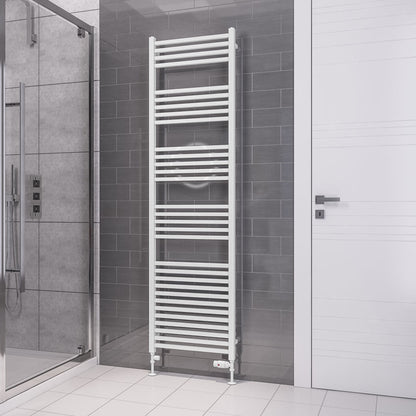 Eastbrook Tuscan Electric Multirail Square Gloss White Towel Rail 1800mm x 500mm 89.1651-ELE
