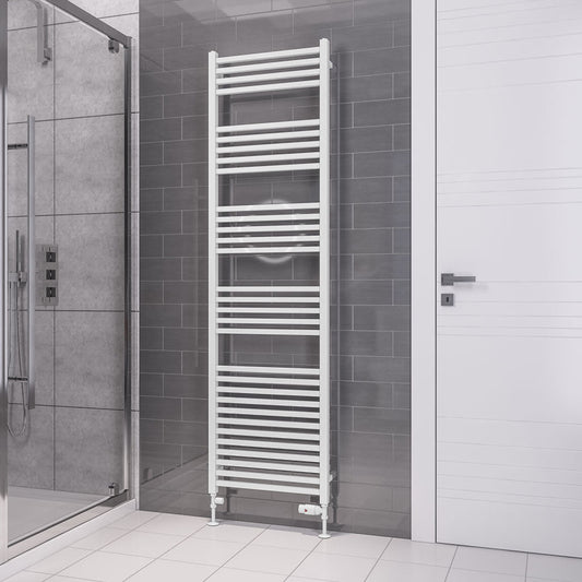 Eastbrook Tuscan Electric Multirail Square Gloss White Towel Rail 1800mm x 500mm 89.1651-ELE