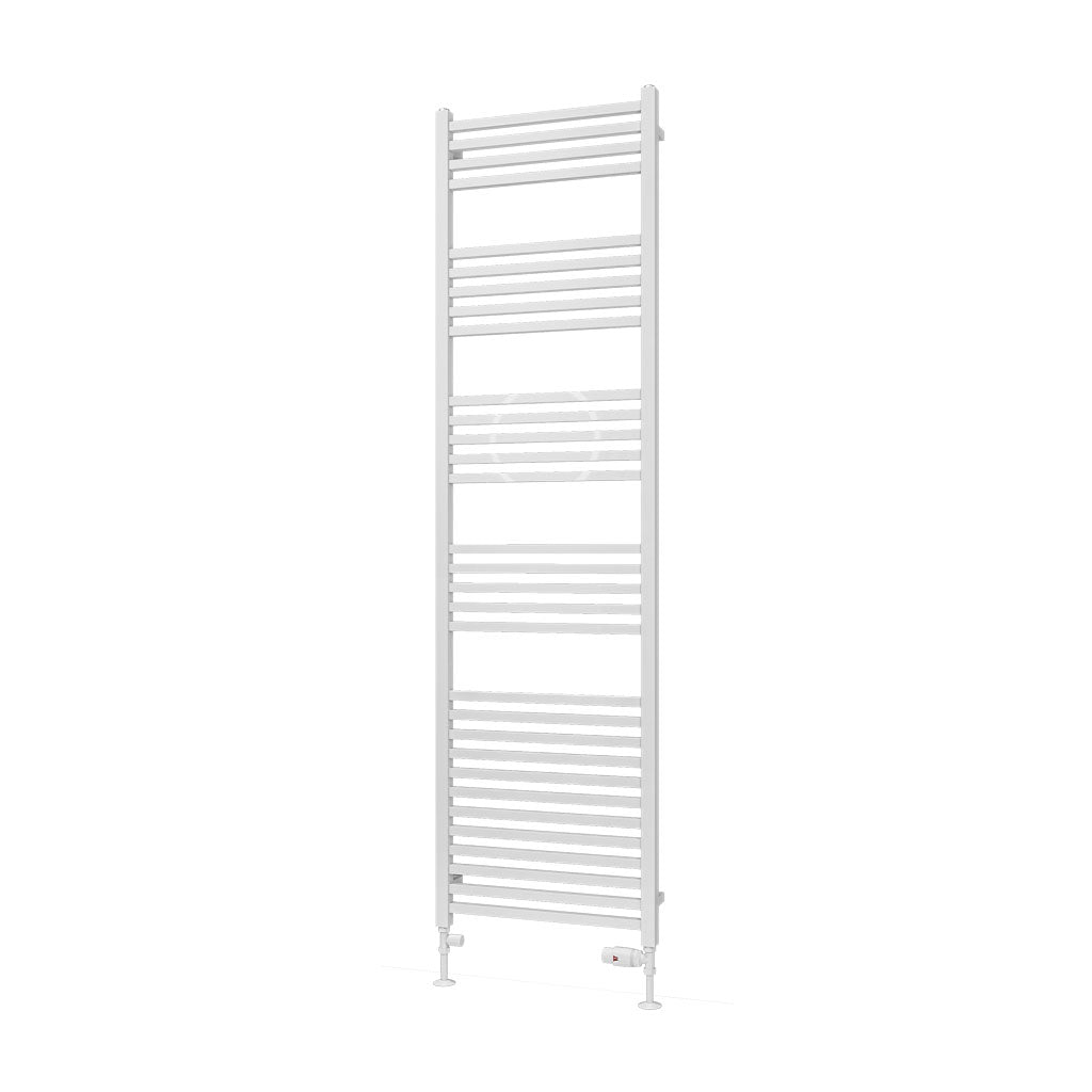 Eastbrook Tuscan Electric Multirail Square Gloss White Towel Rail 1800mm x 500mm Cut Out Image 89.1651-ELE