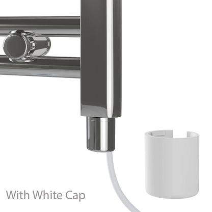 Eastbrook Tuscan Electric Multirail Square Gloss White Towel Rail 1800mm x 600mm 89.1652-ELE-8.018-8.025