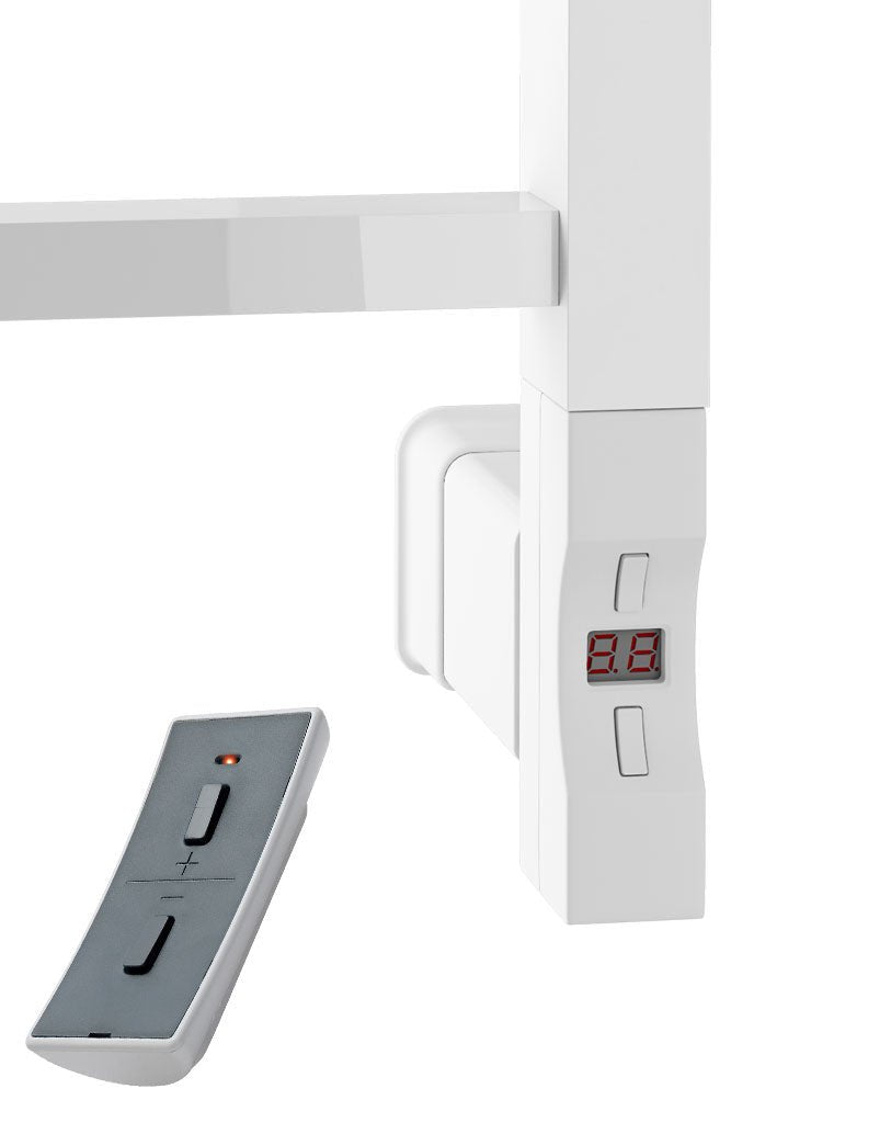 Eastbrook Tuscan Electric Multirail Square Gloss White Towel Rail 1800mm x 600mm 89.1652-ELE-8.385