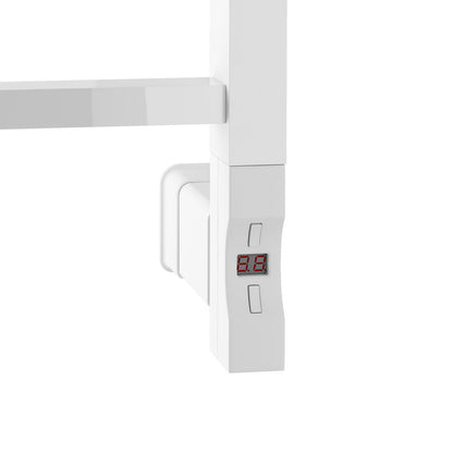 Eastbrook Tuscan Electric Multirail Square Gloss White Towel Rail 1800mm x 600mm 89.1652-ELE-8.460
