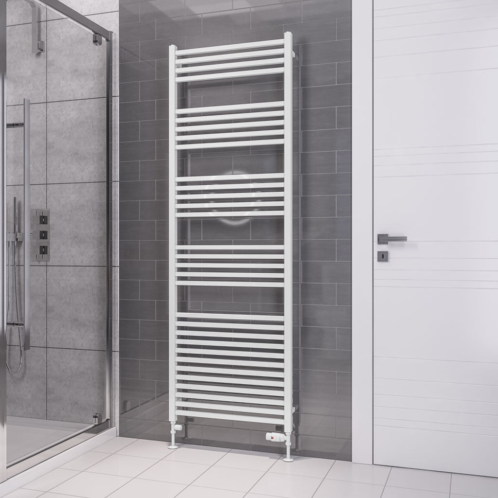 Eastbrook Tuscan Electric Multirail Square Gloss White Towel Rail 1800mm x 600mm 89.1652-ELE