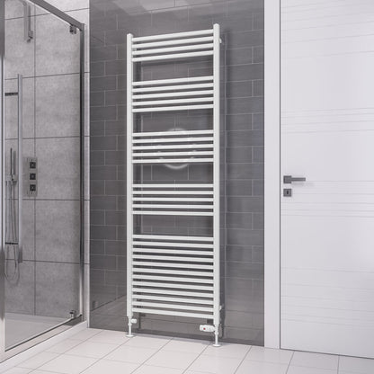 Eastbrook Tuscan Electric Multirail Square Gloss White Towel Rail 1800mm x 600mm 89.1652-ELE
