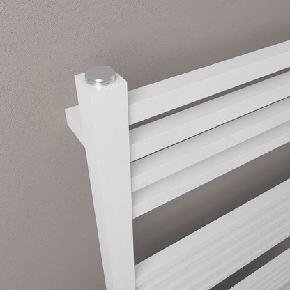 Eastbrook Tuscan Electric Multirail Square Gloss White Towel Rail 1800mm x 600mm Close Up Image 89.1652-ELE