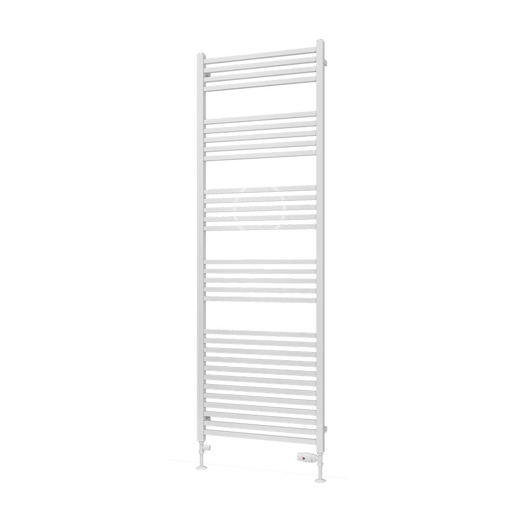 Eastbrook Tuscan Electric Multirail Square Gloss White Towel Rail 1800mm x 600mm Cut Out Image 89.1652-ELE