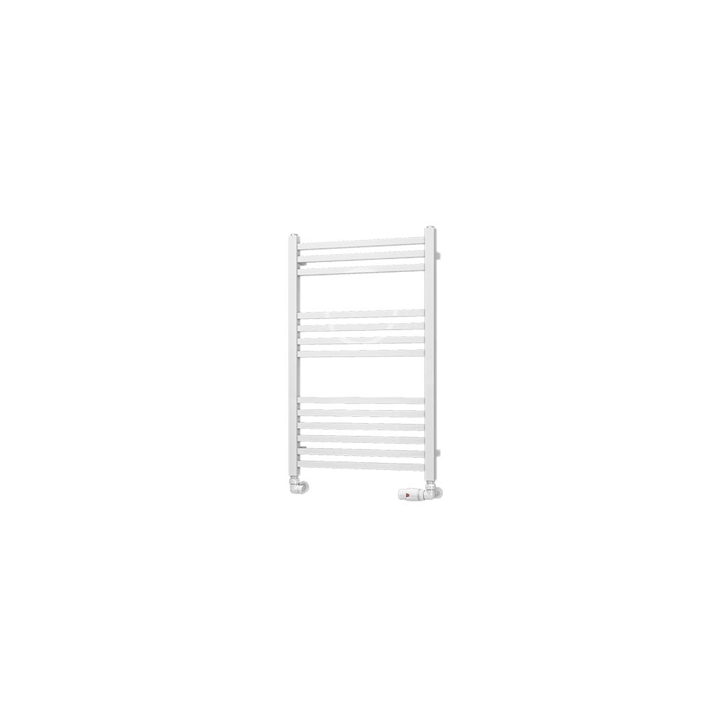 Eastbrook Tuscan Electric Multirail Square Gloss White Towel Rail 800mm x 500mm Cut Out Image 89.1647-ELE
