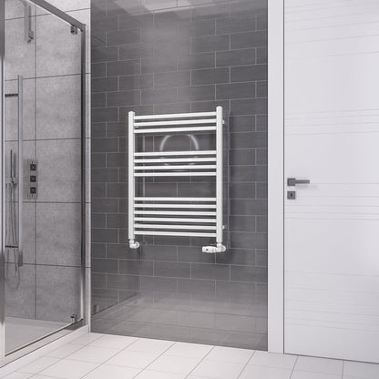 Eastbrook Tuscan Electric Multirail Square Gloss White Towel Rail 800mm x 600mm 89.1648-ELE