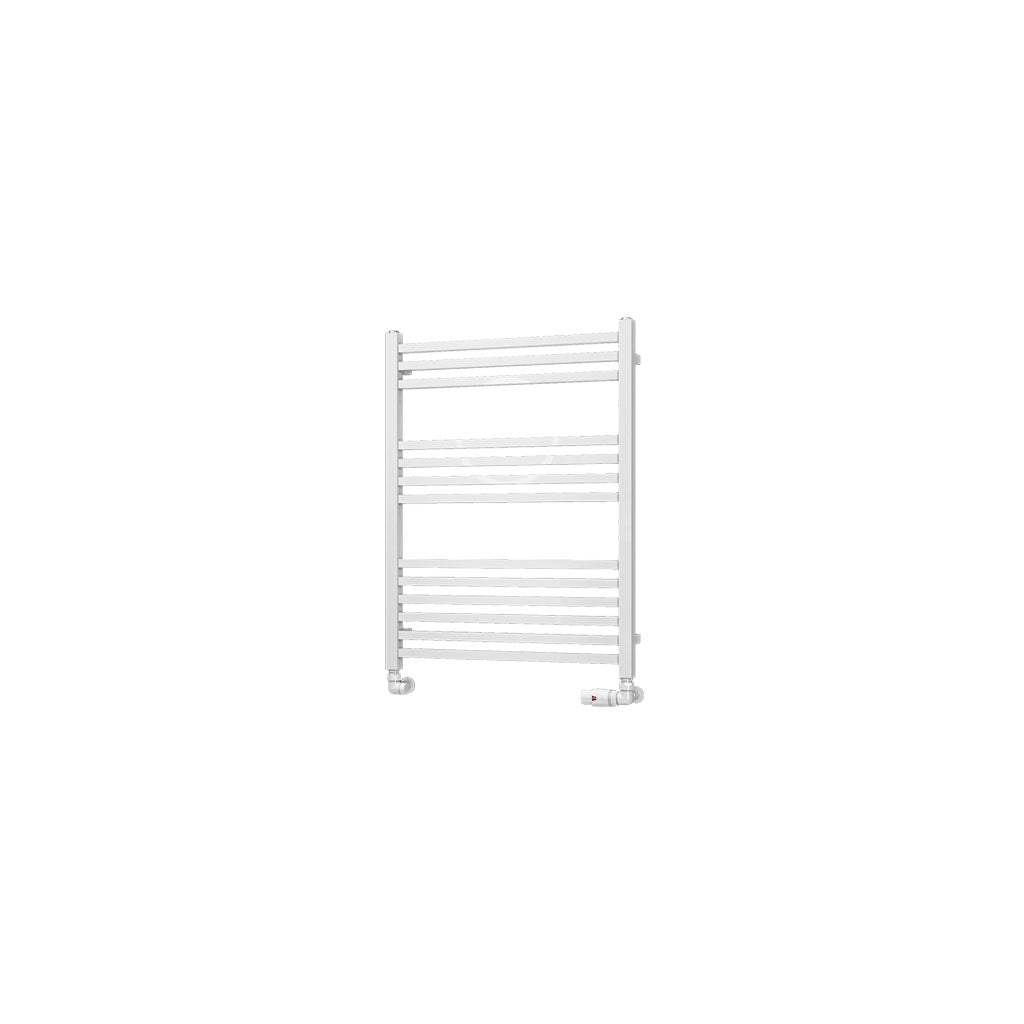 Eastbrook Tuscan Electric Multirail Square Gloss White Towel Rail 800mm x 600mm Cut Out Image 89.1648-ELE