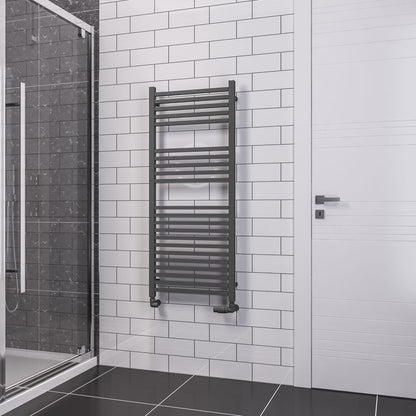 Eastbrook Tuscan Electric Multirail Square Matt Anthracite Towel Rail 1200mm x 500mm 89.1655-ELE