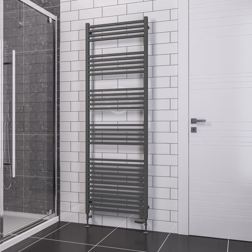Eastbrook Tuscan Electric Multirail Square Matt Anthracite Towel Rail 1800mm x 600mm 89.1658-ELE