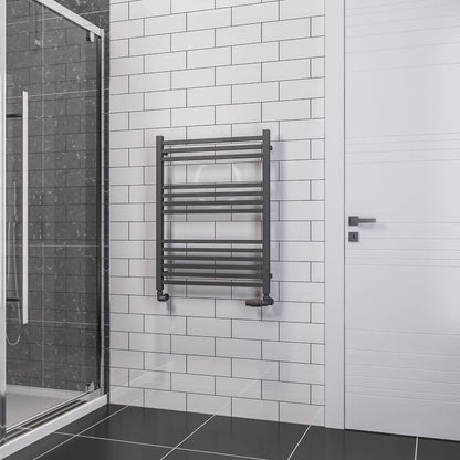 Eastbrook Tuscan Electric Multirail Square Matt Anthracite Towel Rail 800mm x 600mm 89.1654-ELE