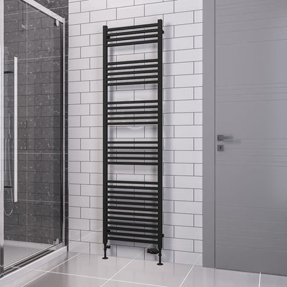 Eastbrook Tuscan Electric Multirail Square Matt Black Towel Rail 1800mm x 500mm 89.1663-ELE