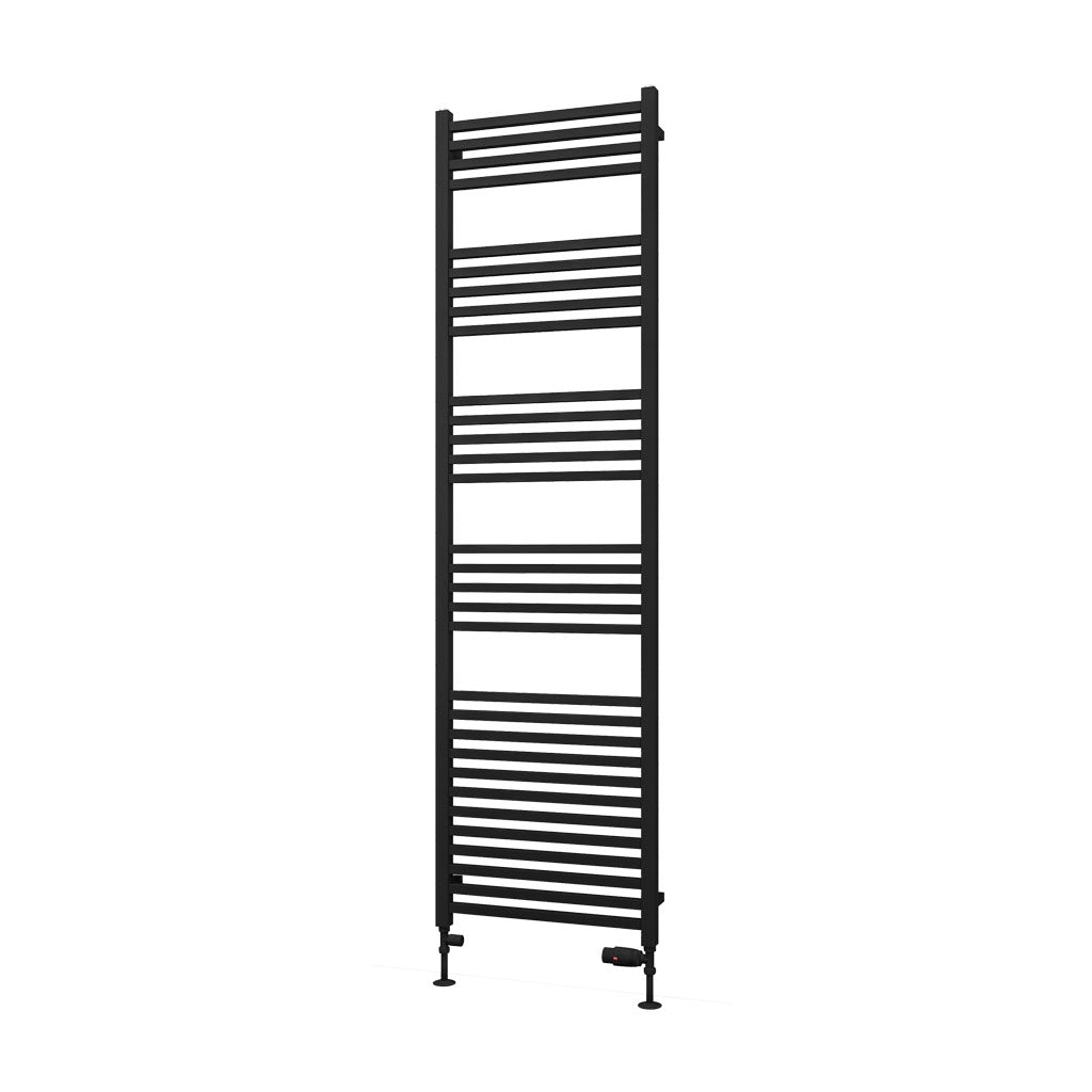 Eastbrook Tuscan Electric Multirail Square Matt Black Towel Rail 1800mm x 500mm Cut Out Image 89.1663-ELE