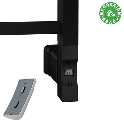 Eastbrook Tuscan Electric Multirail Square Matt Black Towel Rail 1800mm x 600mm 89.1664-ELE-8.400
