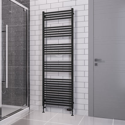 Eastbrook Tuscan Electric Multirail Square Matt Black Towel Rail 1800mm x 600mm 89.1664-ELE