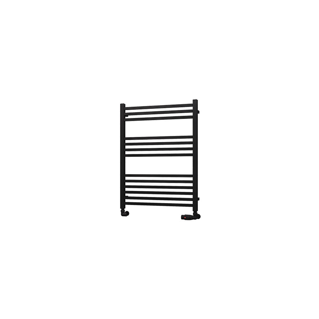 Eastbrook Tuscan Electric Multirail Square Matt Black Towel Rail 800mm x 600mm Cut Out Image 89.1660-ELE