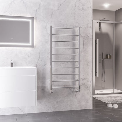Eastbrook Tuscan Electric Round Straight Chrome Towel Rail 1200mm x 600mm 89.1599-ELE