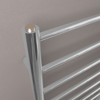 Eastbrook Tuscan Electric Round Straight Chrome Towel Rail 1800mm x 600mm Close Up Image 89.1601-ELE