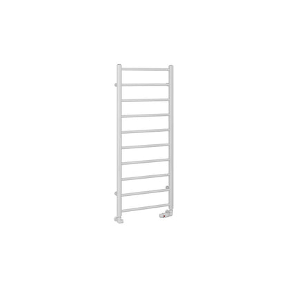 Eastbrook Tuscan Electric Round Straight Gloss White Towel Rail 1200mm x 500mm Cut Out Image 89.1574-ELE