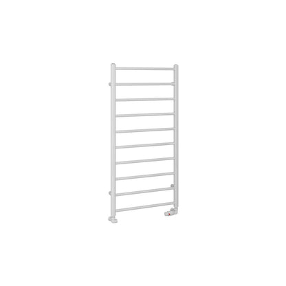 Eastbrook Tuscan Electric Round Straight Gloss White Towel Rail 1200mm x 600mm Cut Out Image 89.1575-ELE