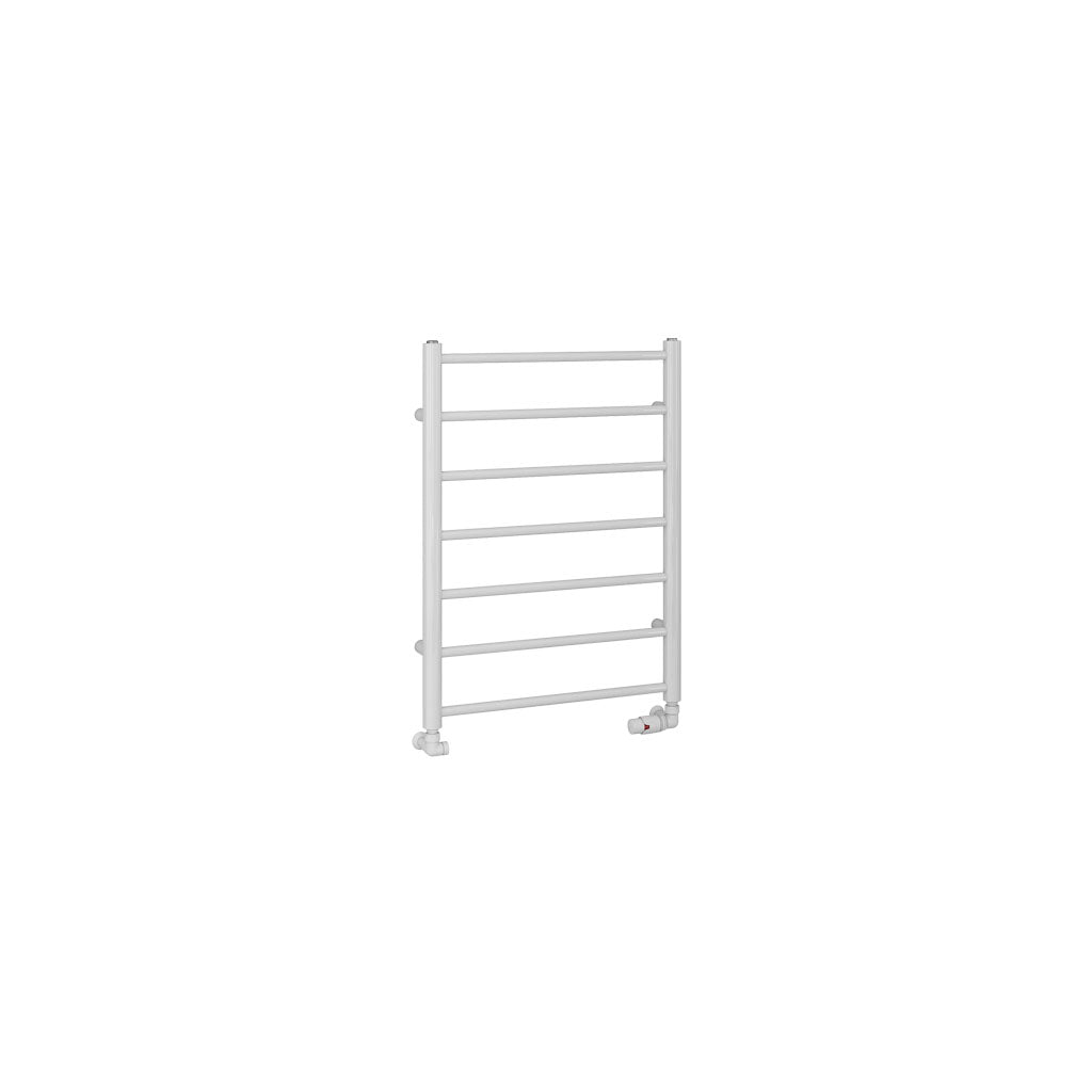 Eastbrook Tuscan Electric Round Straight Gloss White Towel Rail 800mm x 600mm Cut Out Image 89.1573-ELE