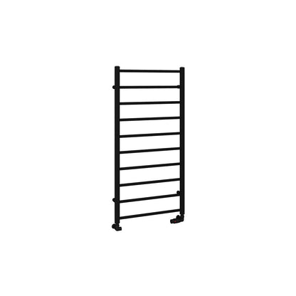 Eastbrook Tuscan Electric Round Straight Matt Black Towel Rail 1200mm x 600mm Cut Out Image 89.1593-ELE