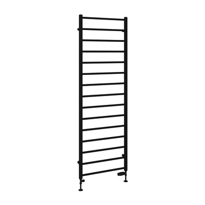 Eastbrook Tuscan Electric Round Straight Matt Black Towel Rail 1800mm x 600mm Cut Out Image 89.1595-ELE