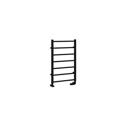 Eastbrook Tuscan Electric Round Straight Matt Black Towel Rail 800mm x 500mm Cut Out Image 89.1590-ELE