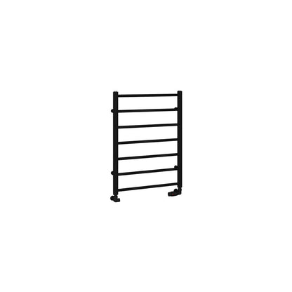 Eastbrook Tuscan Electric Round Straight Matt Black Towel Rail 800mm x 600mm Cut Out Image 89.1591-ELE
