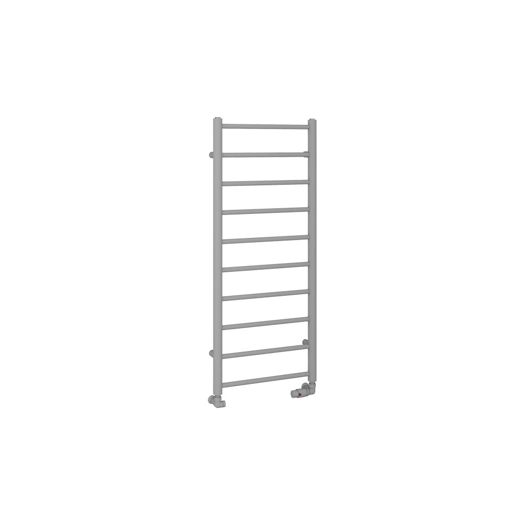 Eastbrook Tuscan Electric Round Straight Matt Grey Towel Rail 1200mm x 500mm Cut Out Image 89.1580-ELE