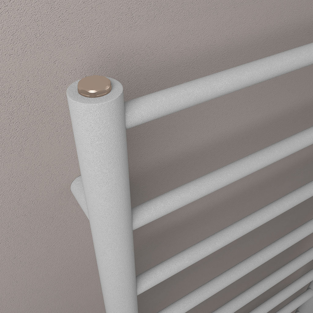 Eastbrook Tuscan Electric Round Straight Matt Grey Towel Rail 1200mm x 600mm Close Up Image 89.1581-ELE