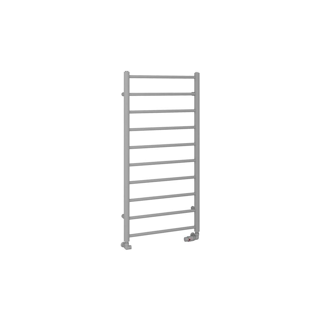 Eastbrook Tuscan Electric Round Straight Matt Grey Towel Rail 1200mm x 600mm Cut Out Image 89.1581-ELE