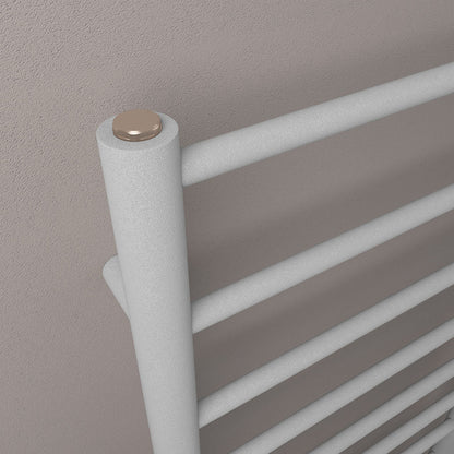 Eastbrook Tuscan Electric Round Straight Matt Grey Towel Rail 1800mm x 600mm Close Up Image 89.1583-ELE