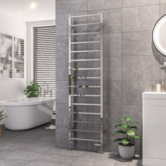 Eastbrook Tuscan Electric Square Chrome Towel Rail 1800mm x 500mm 89.1272-ELE